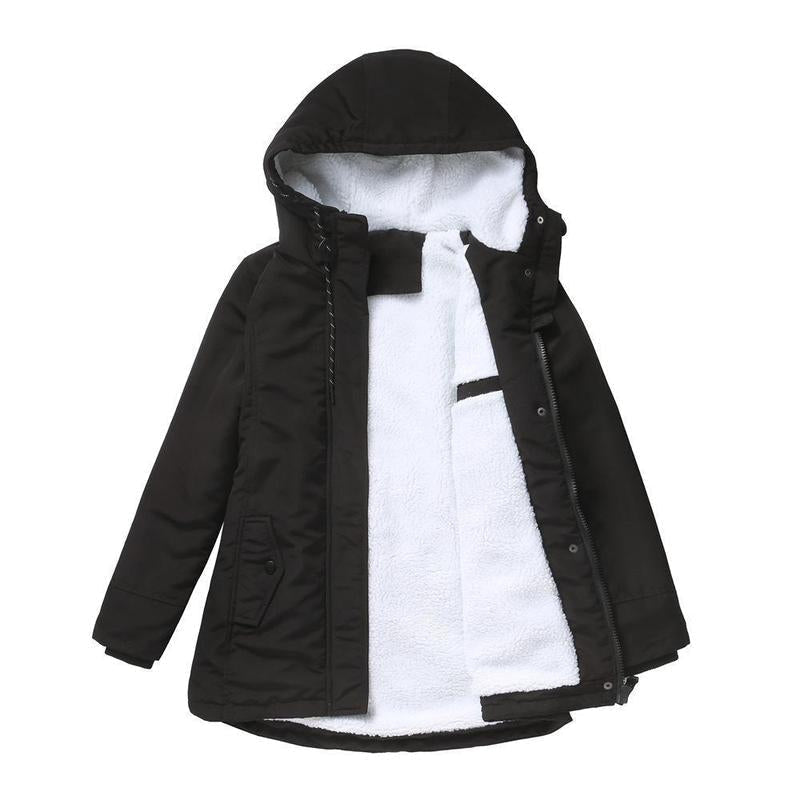 Winterjacke mit Kapuze und gestepptem Futter für Damen