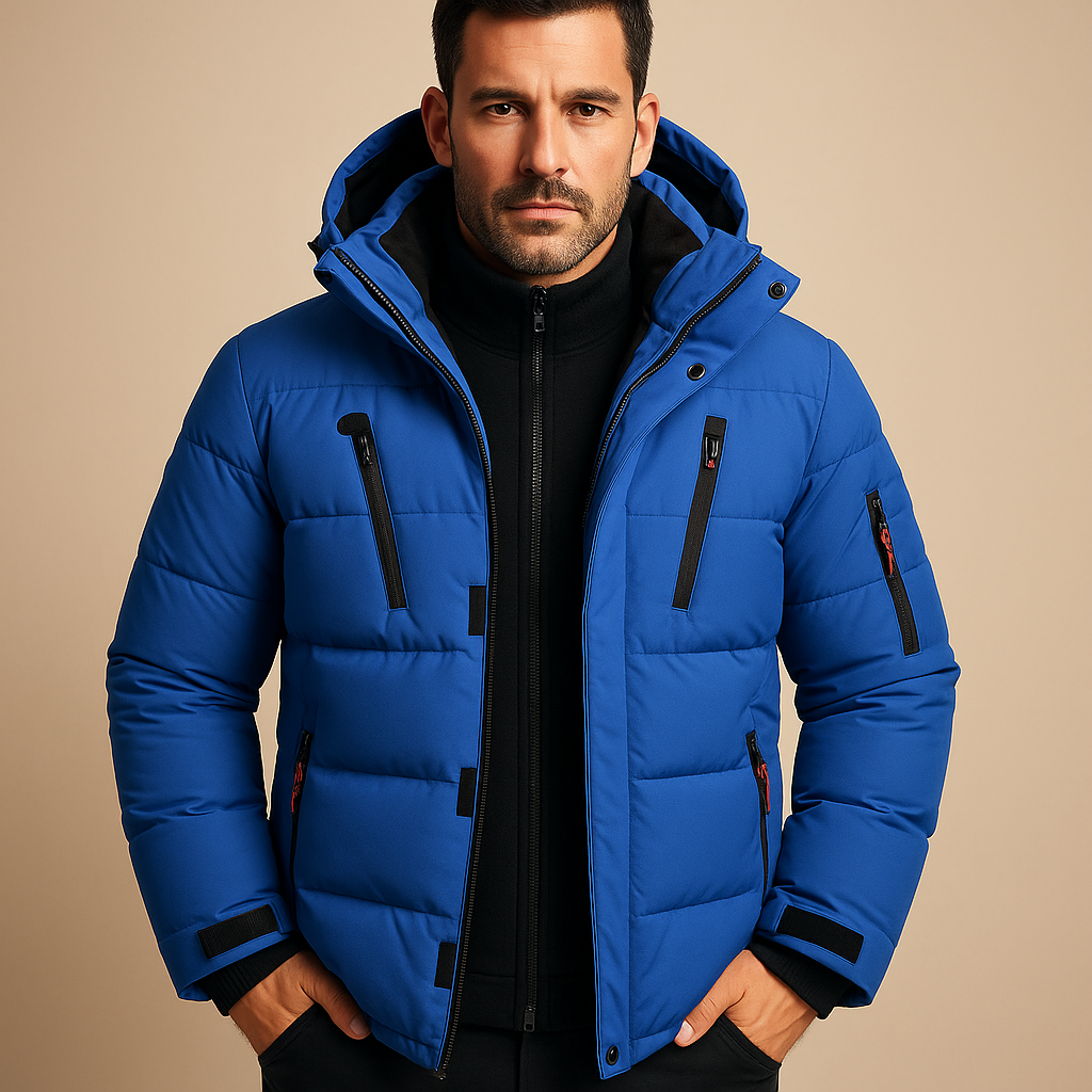 Winterjacke dick gefüttert mit Reißverschluss für Herren