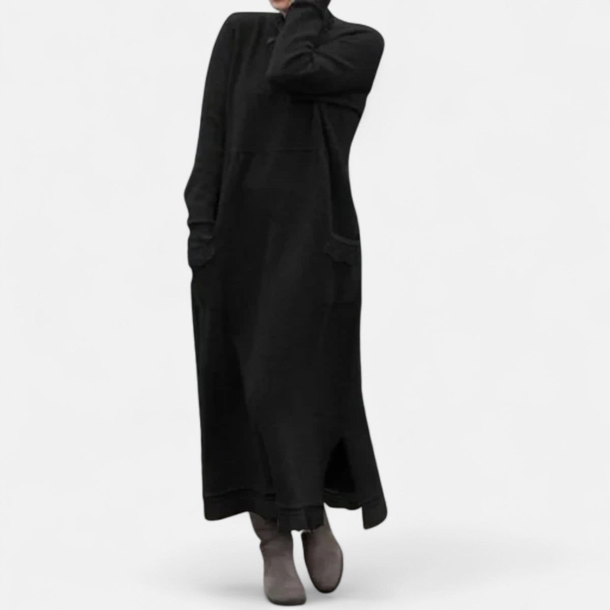 Winterkleid aus Strick mit langen Ärmeln für Damen