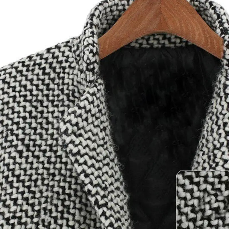 Wintermantel mit V-Ausschnitt und Knopf für Damen