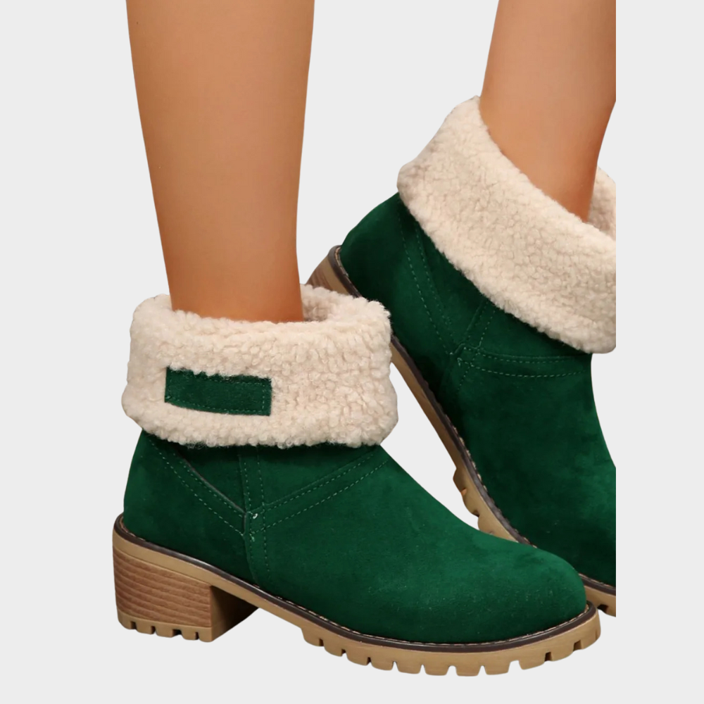 Winterstiefel mit Mittelabsatz und Fütterung für Damen