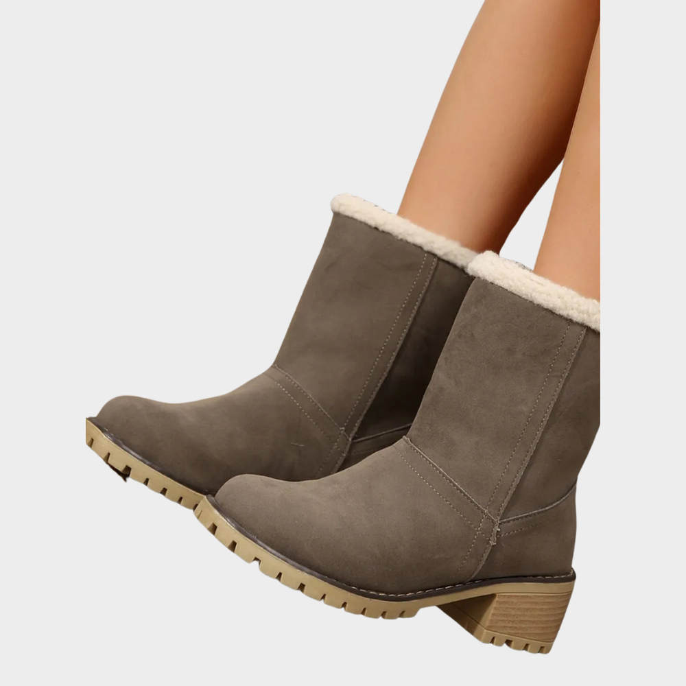 Winterstiefel mit Mittelabsatz und Fütterung für Damen
