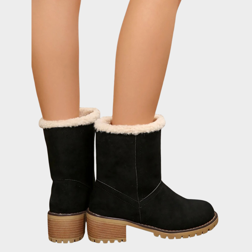 Winterstiefel mit Mittelabsatz und Fütterung für Damen
