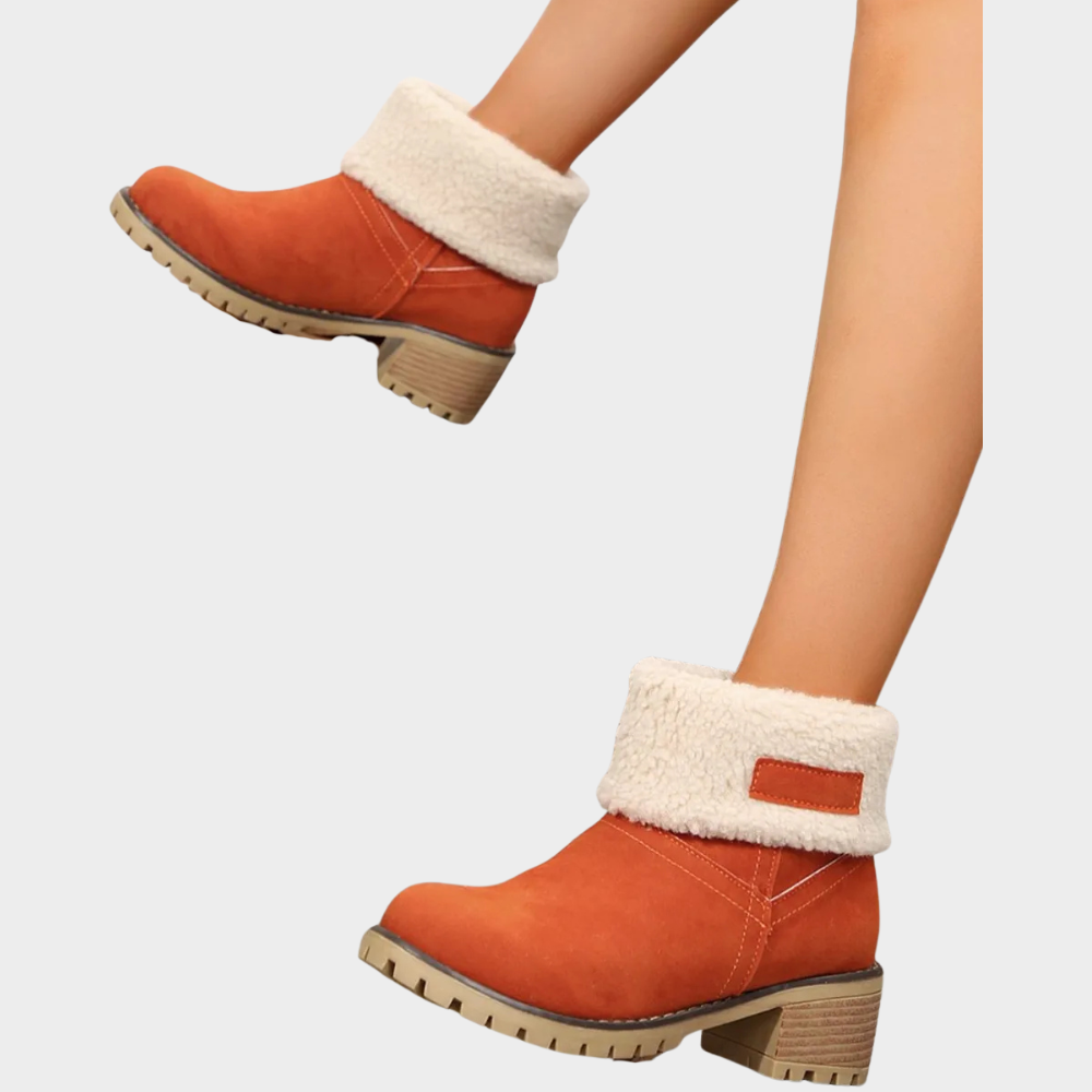 Winterstiefel mit Mittelabsatz und Fütterung für Damen