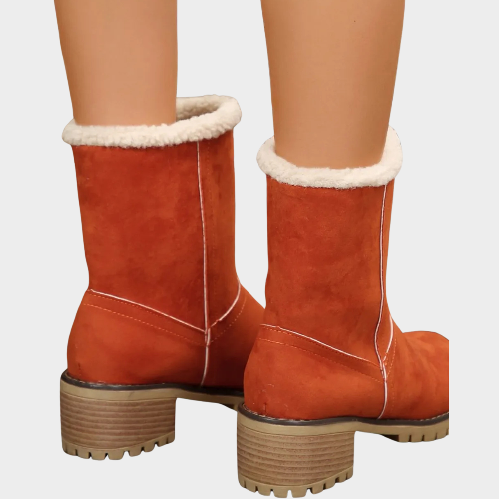 Winterstiefel mit Mittelabsatz und Fütterung für Damen