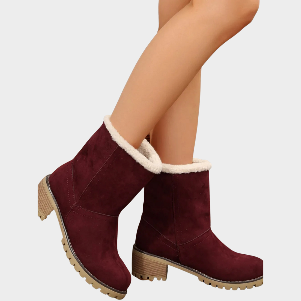 Winterstiefel mit Mittelabsatz und Fütterung für Damen