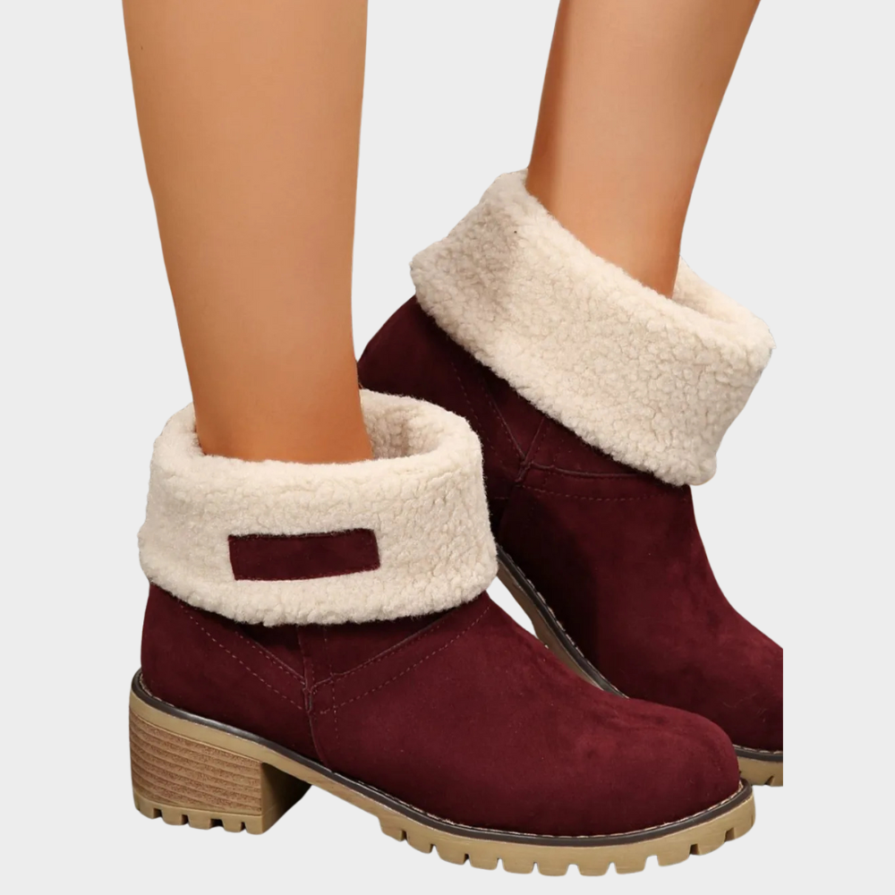 Winterstiefel mit Mittelabsatz und Fütterung für Damen