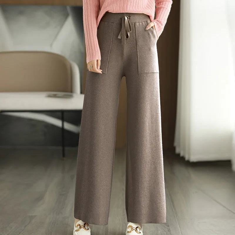Wollhose mit weitem Schnitt für Damen