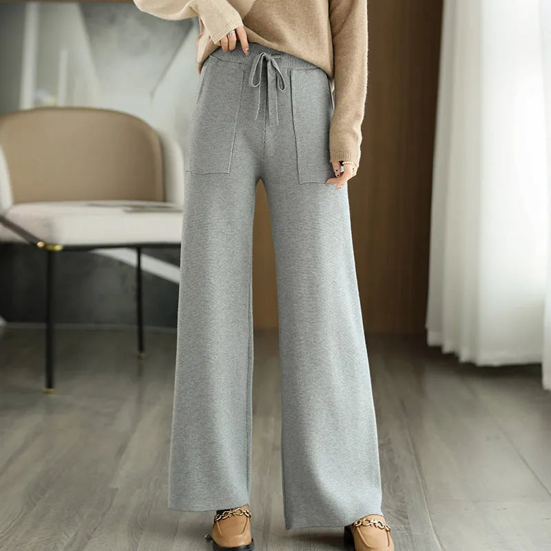 Wollhose mit weitem Schnitt für Damen