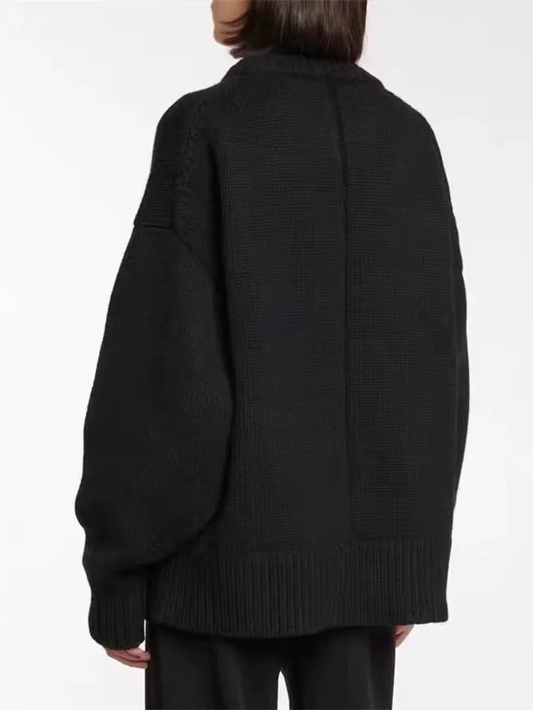 Wollpullover aus Merinowolle in mittlerer Länge für Damen