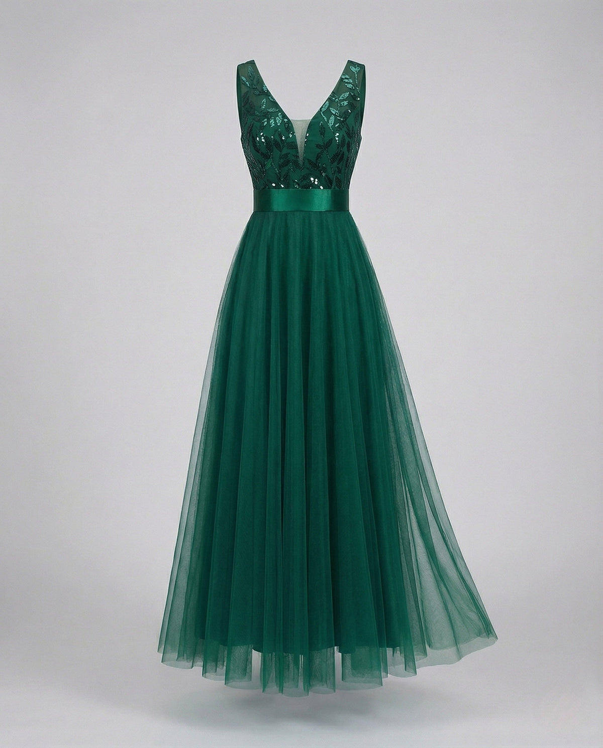 Abendkleid mit A-Linie und Stickerei für Damen