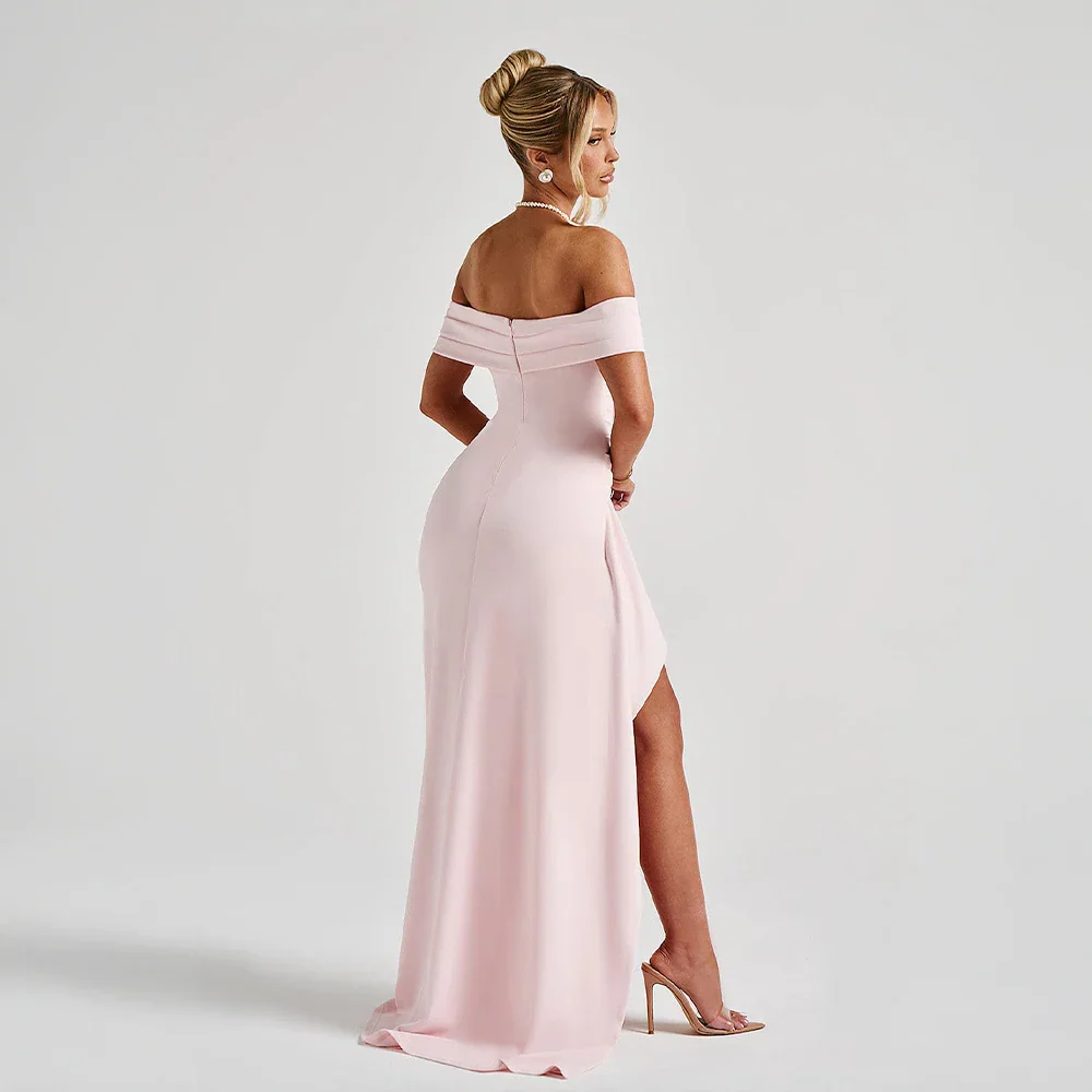 Abendkleid mit Seitenschlitz und freien Schultern für Damen