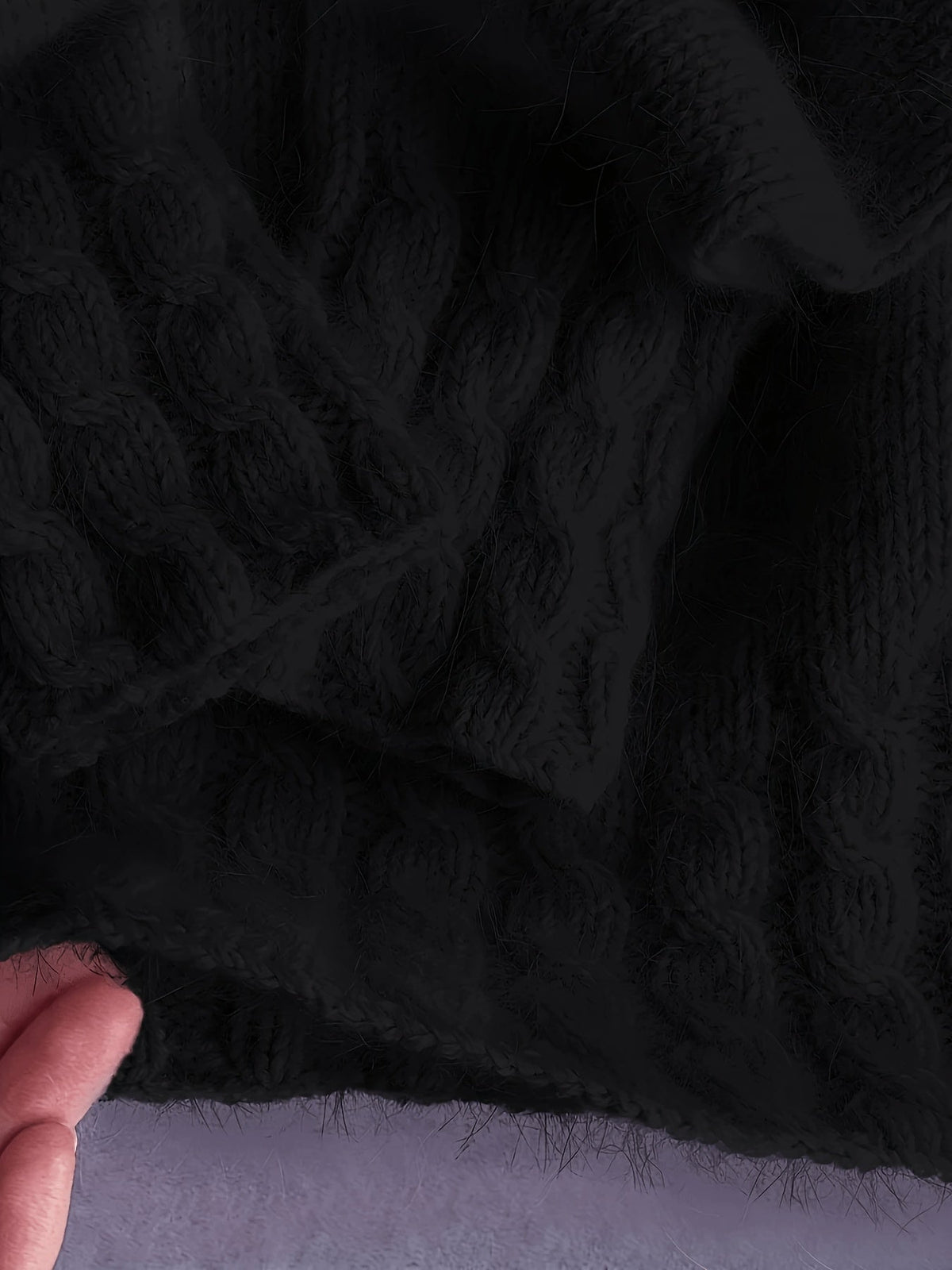 Alpaka Pullover mit Stehkragen und Ballonärmeln für Damen