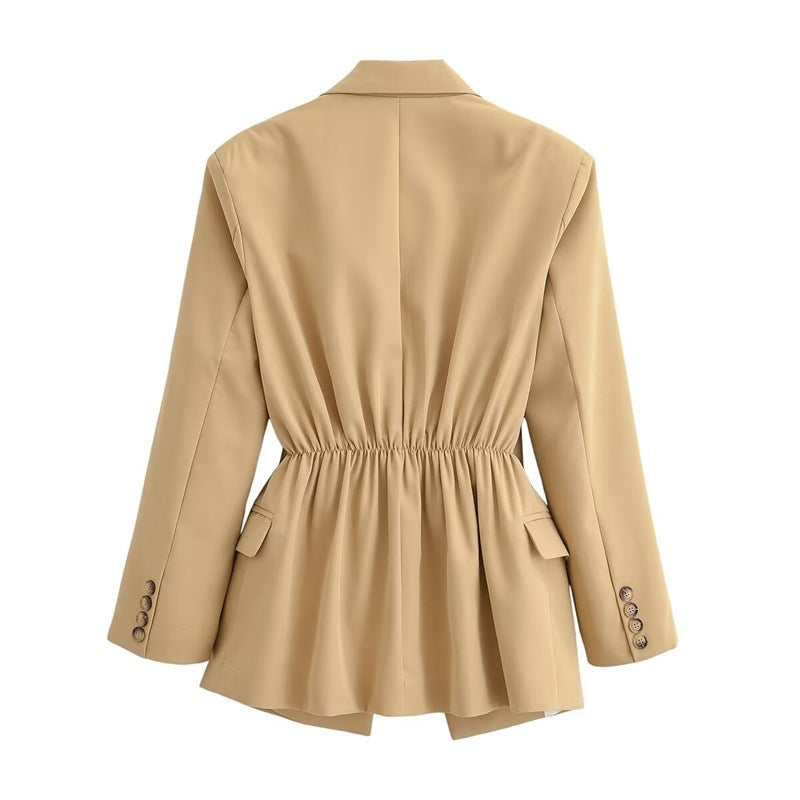 Oversize-Blazer mit Revers und Pattentaschen für Damen