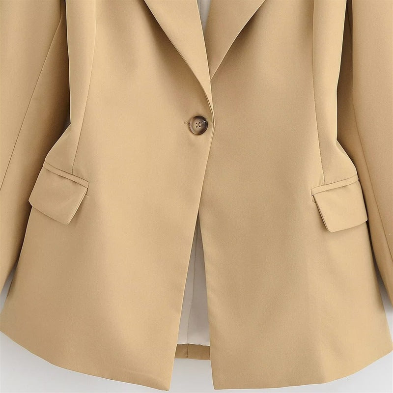 Oversize-Blazer mit Revers und Pattentaschen für Damen