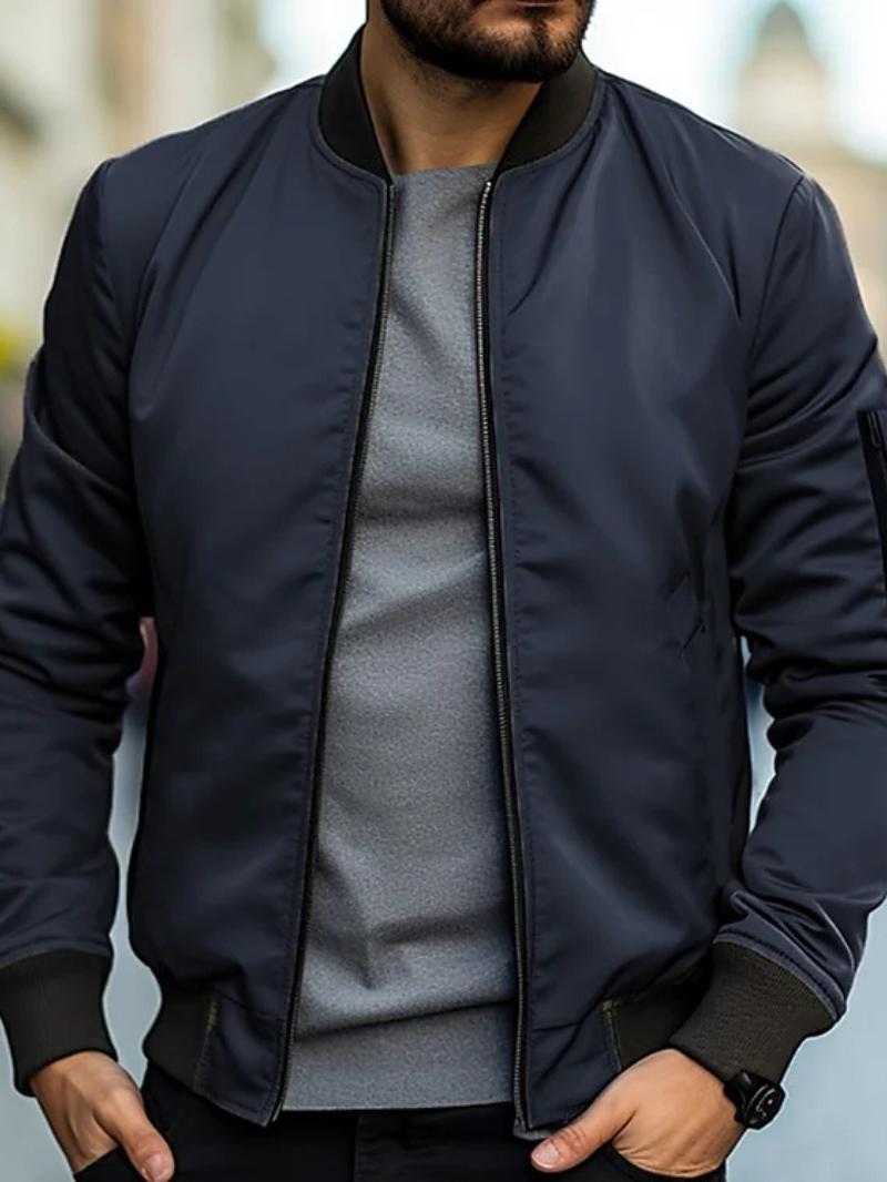 Bomberjacke mit Rippbündchen und Taschen für Herren