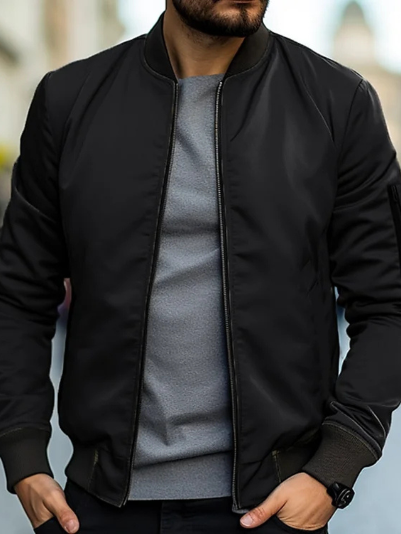 Bomberjacke mit Rippbündchen und Taschen für Herren