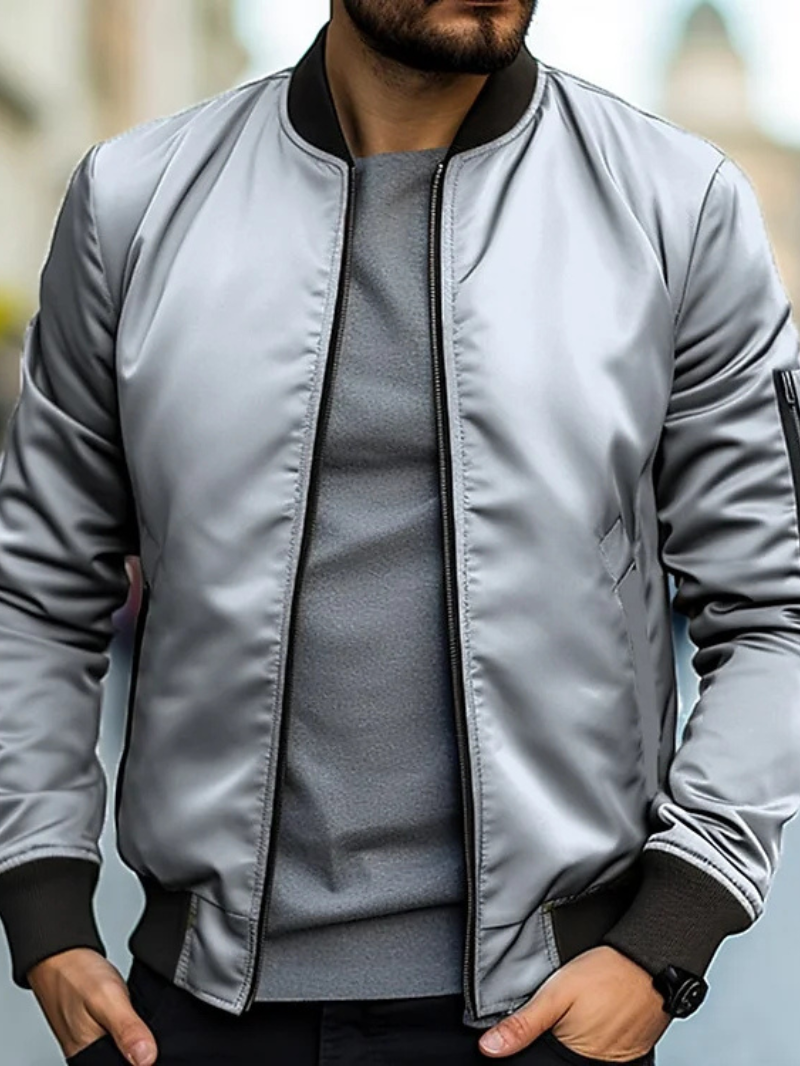 Bomberjacke mit Rippbündchen und Taschen für Herren