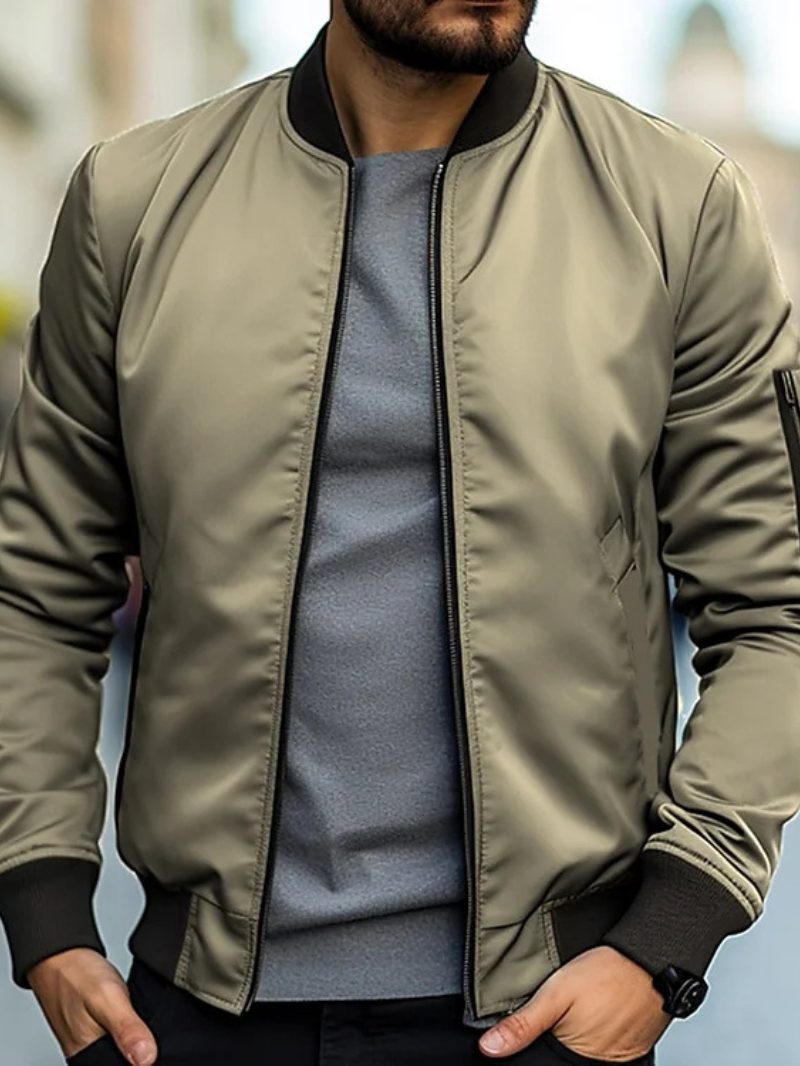 Bomberjacke mit Rippbündchen und Taschen für Herren