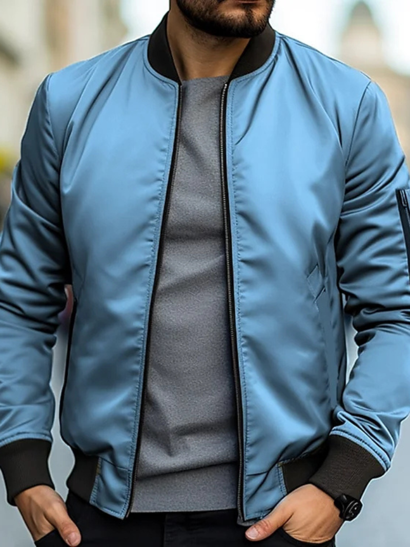 Bomberjacke mit Rippbündchen und Taschen für Herren