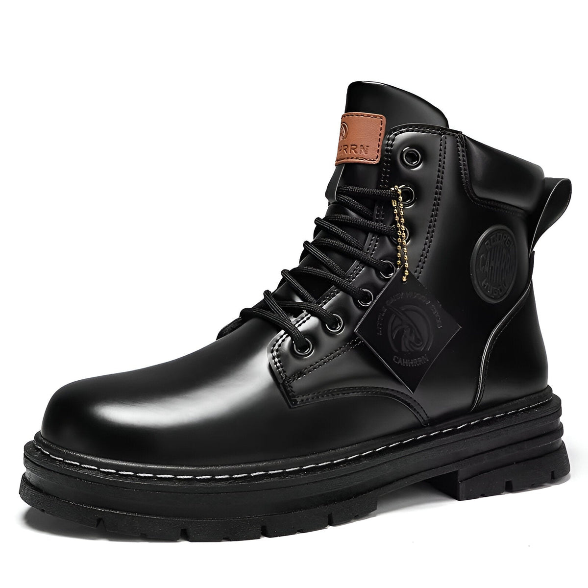 Boots aus Echtleder mit Schnürung für Herren