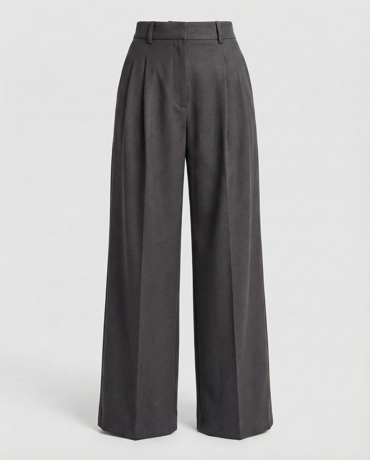 Bundfaltenhose mit weitem Bein und hohem Bund für Damen