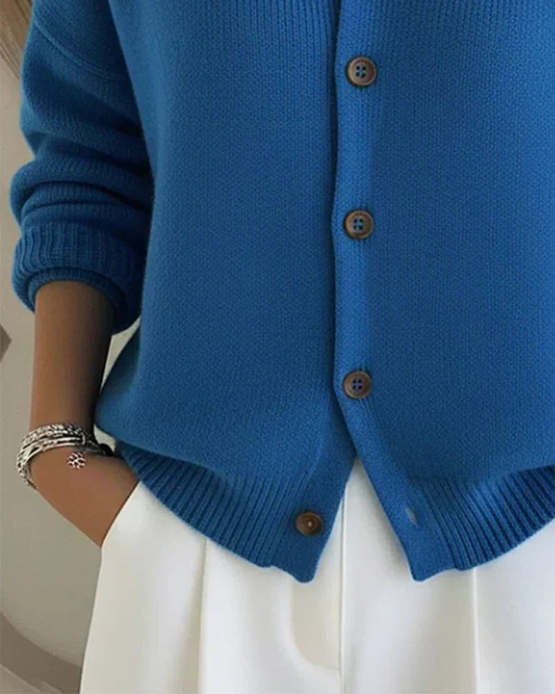 Cardigan mit Rippstruktur und Kragen für Damen