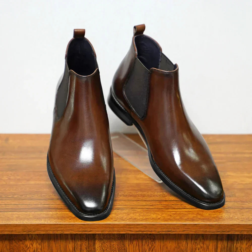 Chelsea Boots aus Leder mit elastischen Seiten für Herren