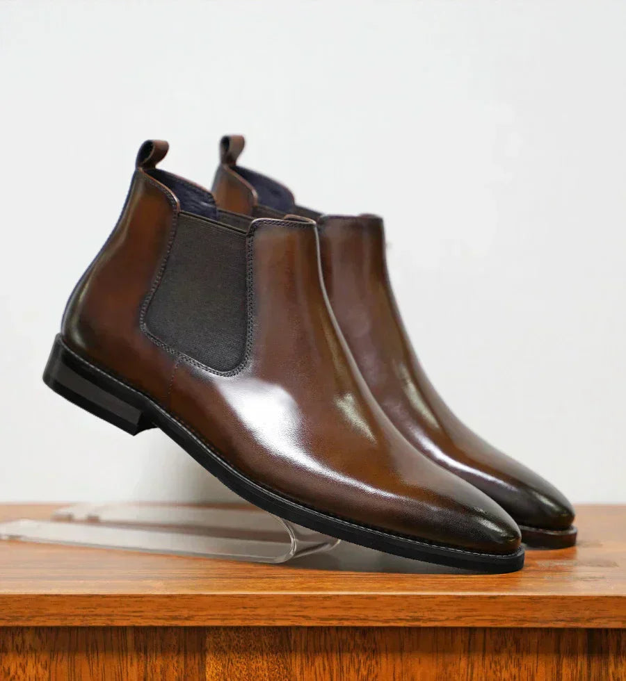 Chelsea Boots aus Leder mit elastischen Seiten für Herren