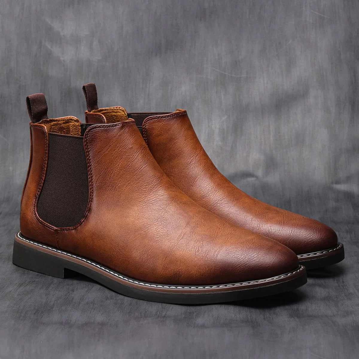 Chelsea Boots mit elastischem Seitenteil und Gummisohle für Herren