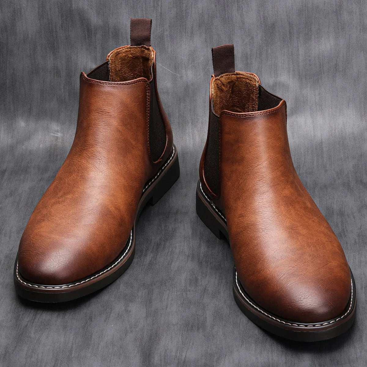 Chelsea Boots mit elastischem Seitenteil und Gummisohle für Herren