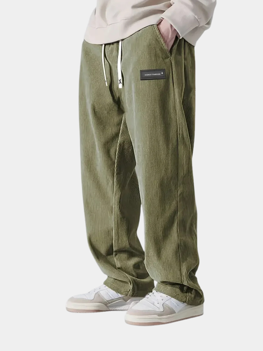 Cordhose mit geradem Schnitt und Tunnelzug für Herren