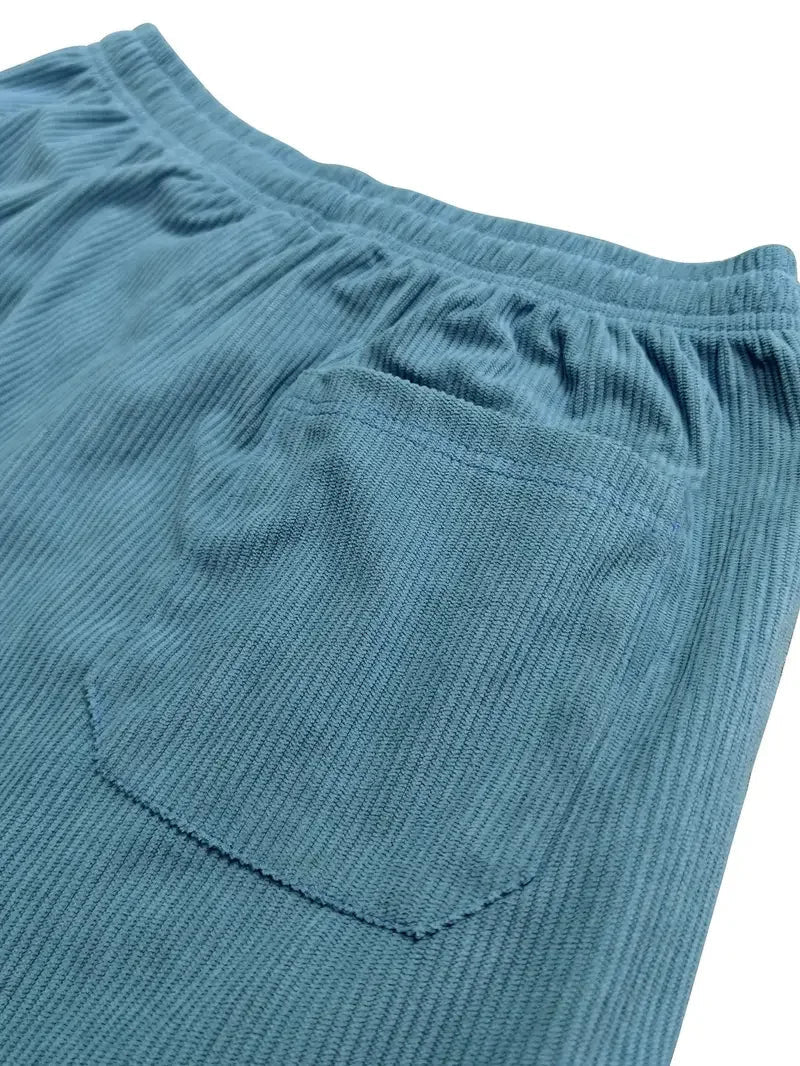 Cordhose mit geradem Schnitt und Tunnelzug für Herren