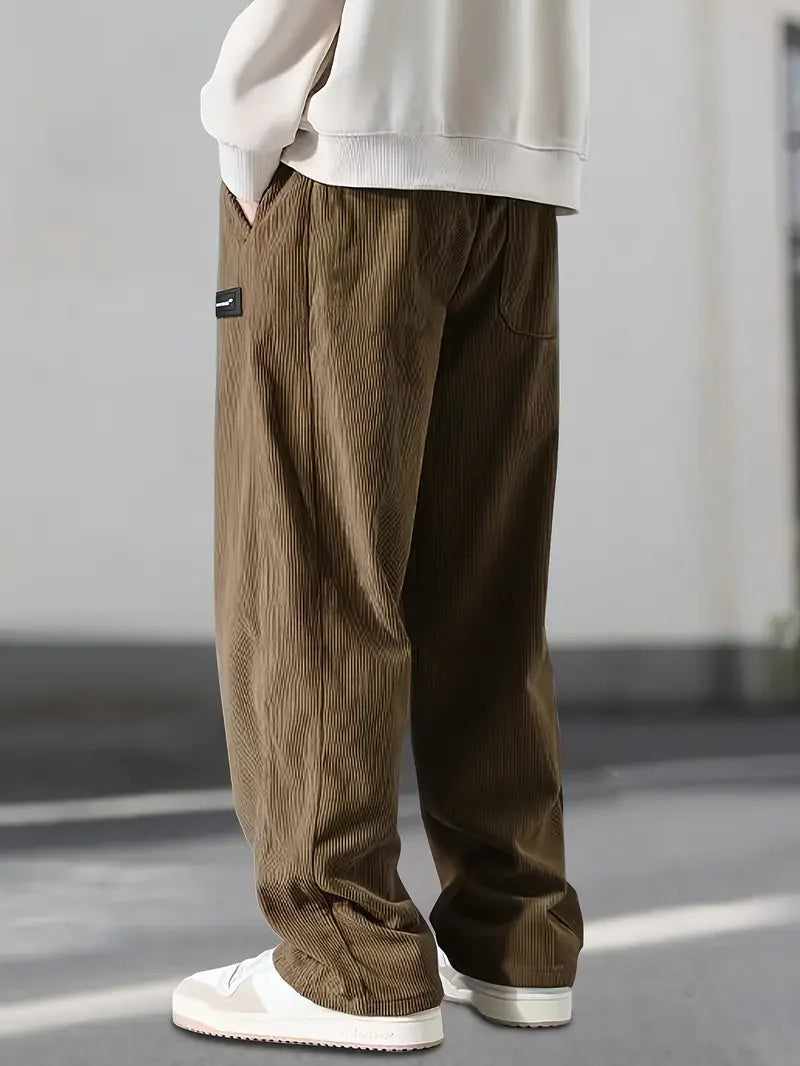 Cordhose mit geradem Schnitt und Tunnelzug für Herren