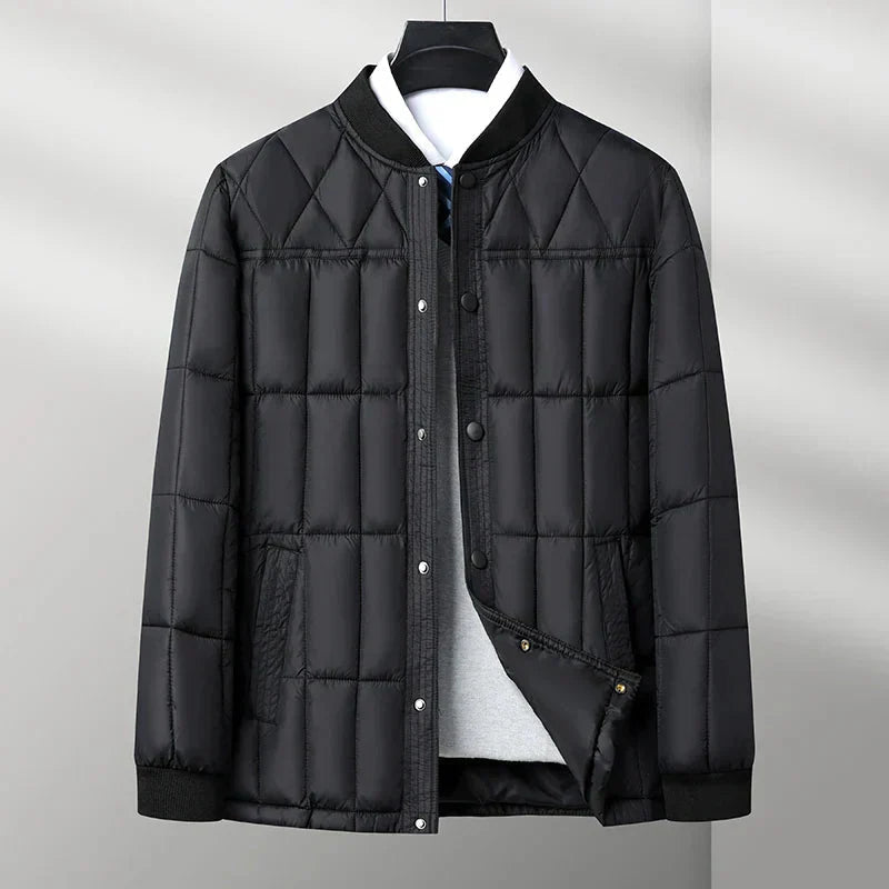 Daunenjacke mit Knopfverschluss und Vordertaschen für Herren