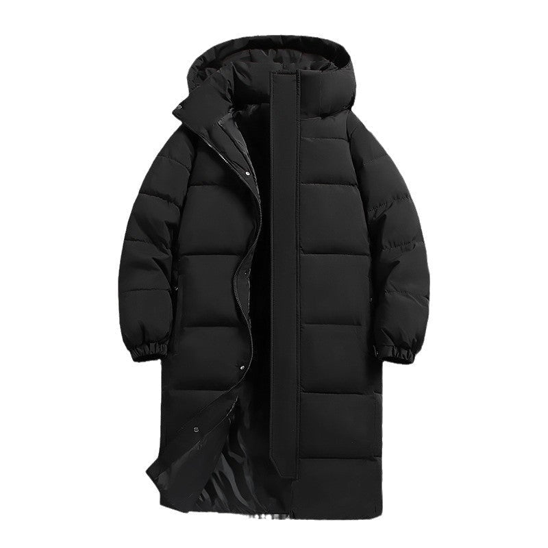 Daunenjacke mit langem Schnitt und hohem Kragen für Damen