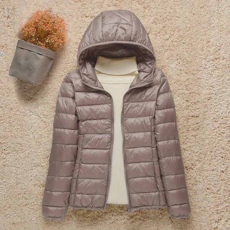 Daunenjacke zum Zusammenrollen für Damen