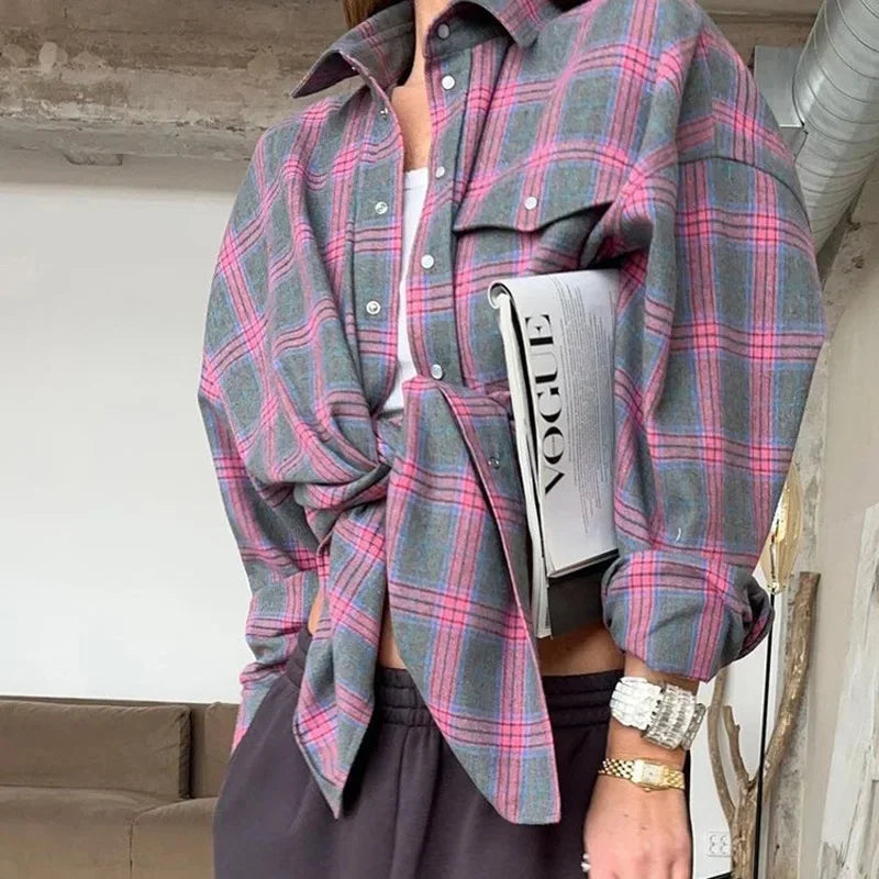 Flanellhemd aus weicher Baumwolle für Damen