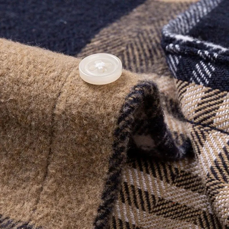 Flanellhemd mit Button-Down-Kragen und Taillierung für Herren