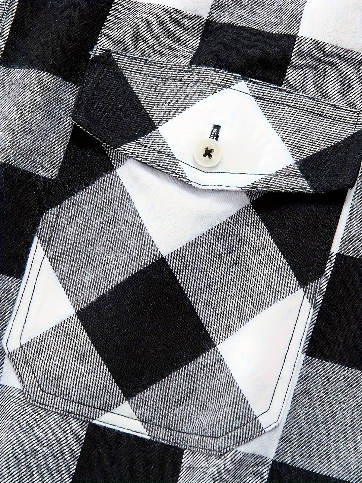 Flanellhemd mit geknöpften Brusttaschen für Herren
