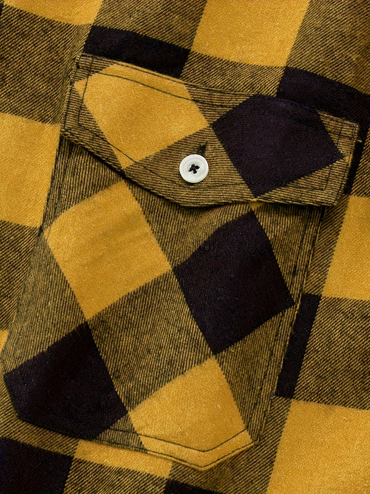 Flanellhemd mit geknöpften Brusttaschen für Herren