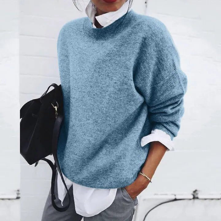 Kaschmirpullover Damen locker geschnitten mit Rundhalsausschnitt