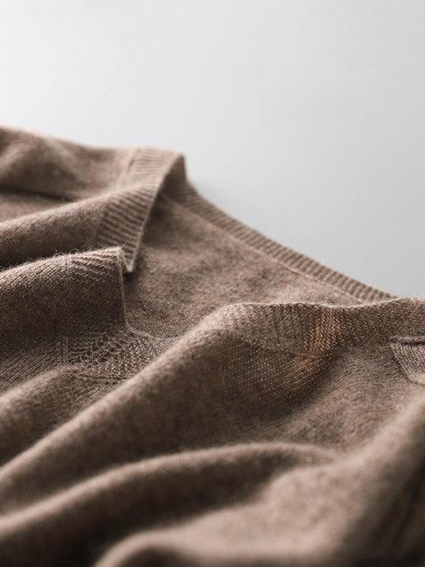 Kaschmirpullover mit V-Ausschnitt für Damen