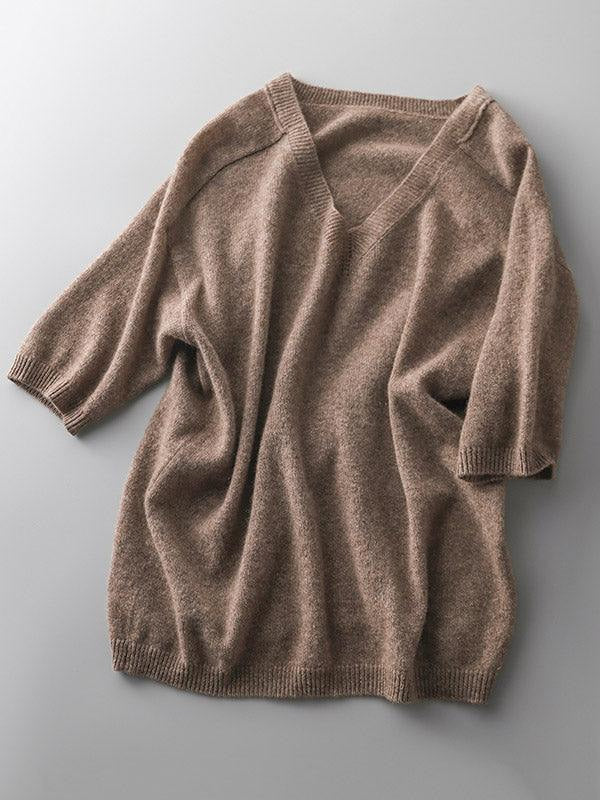 Kaschmirpullover mit V-Ausschnitt für Damen
