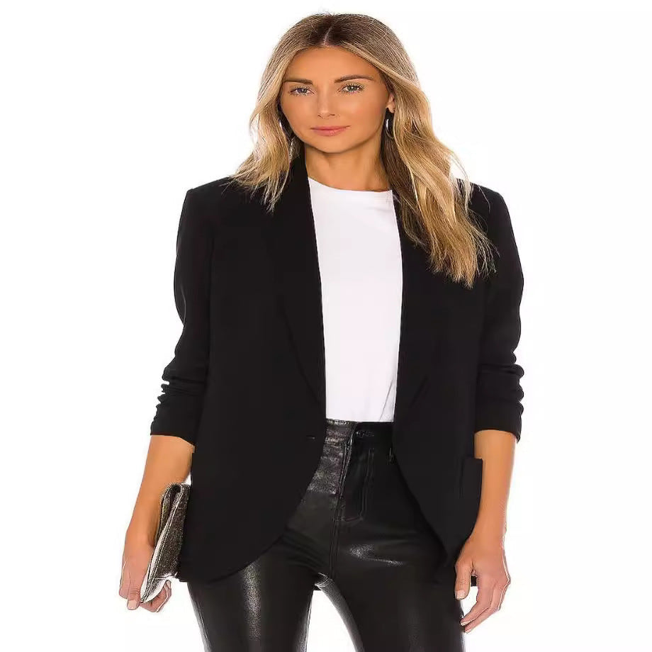 Lederhose aus Kunstleder mit hoher Taille und Schlag für Damen