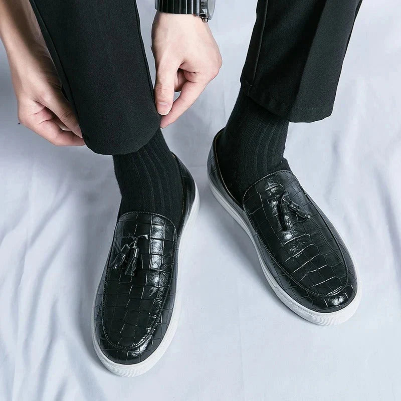 Loafer mit Quasten und Gummisohle für Herren