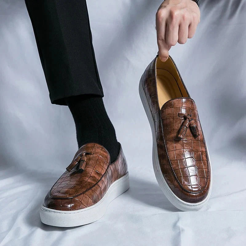 Loafer mit Quasten und Gummisohle für Herren