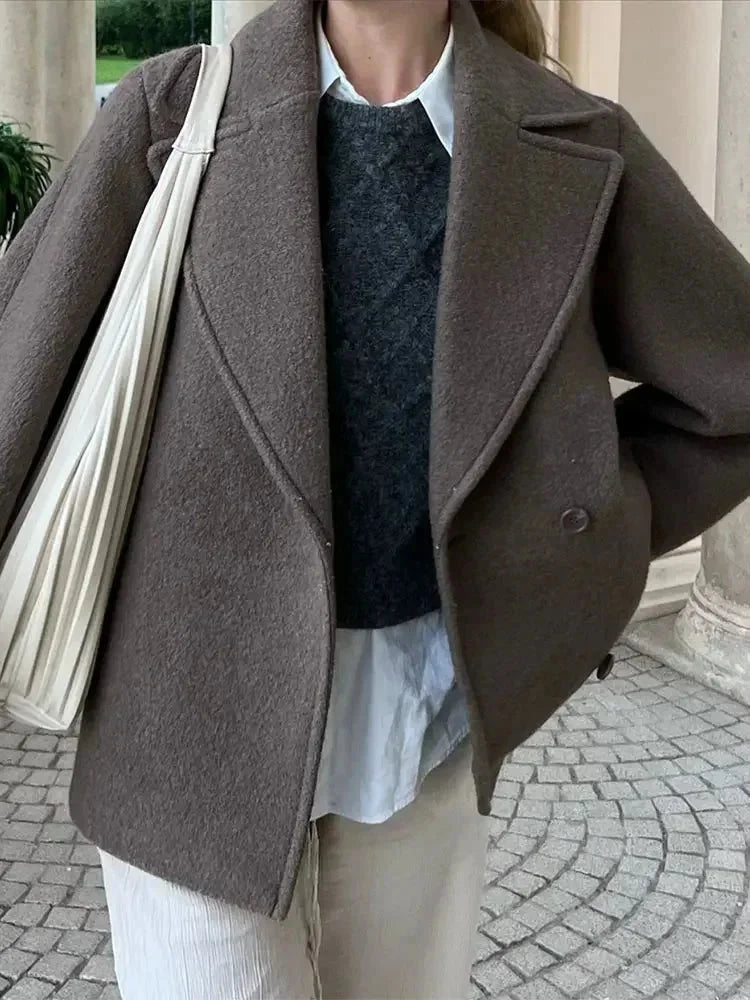 Oversize-Mantel mit Knöpfen für Damen