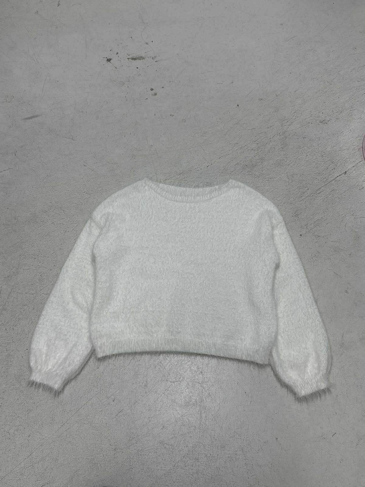 Mohair Pullover schulterfrei mit Ballonärmeln für Damen
