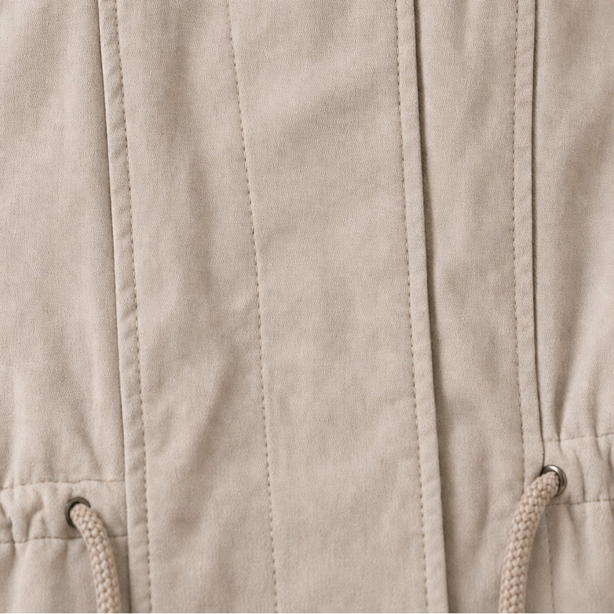 Parka mit geradem Schnitt und Kapuze für Damen
